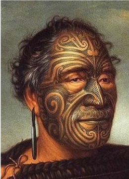 マオリ族の顔タトゥー